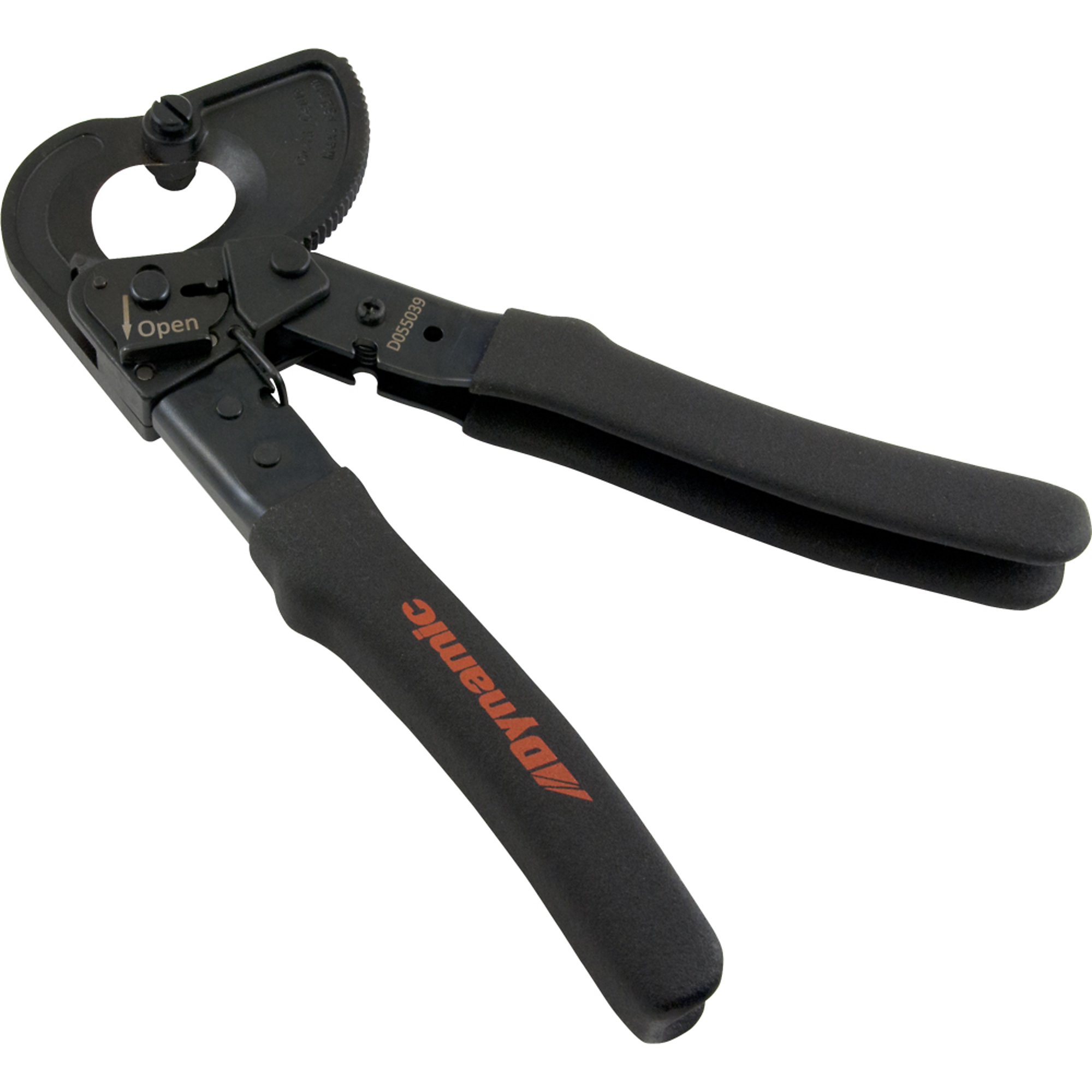 Dynamic Tools, Ratcheting Cable Cutter, 10in. Long, Blade Size 2 in, Tool Length 10 in, Model# D055039